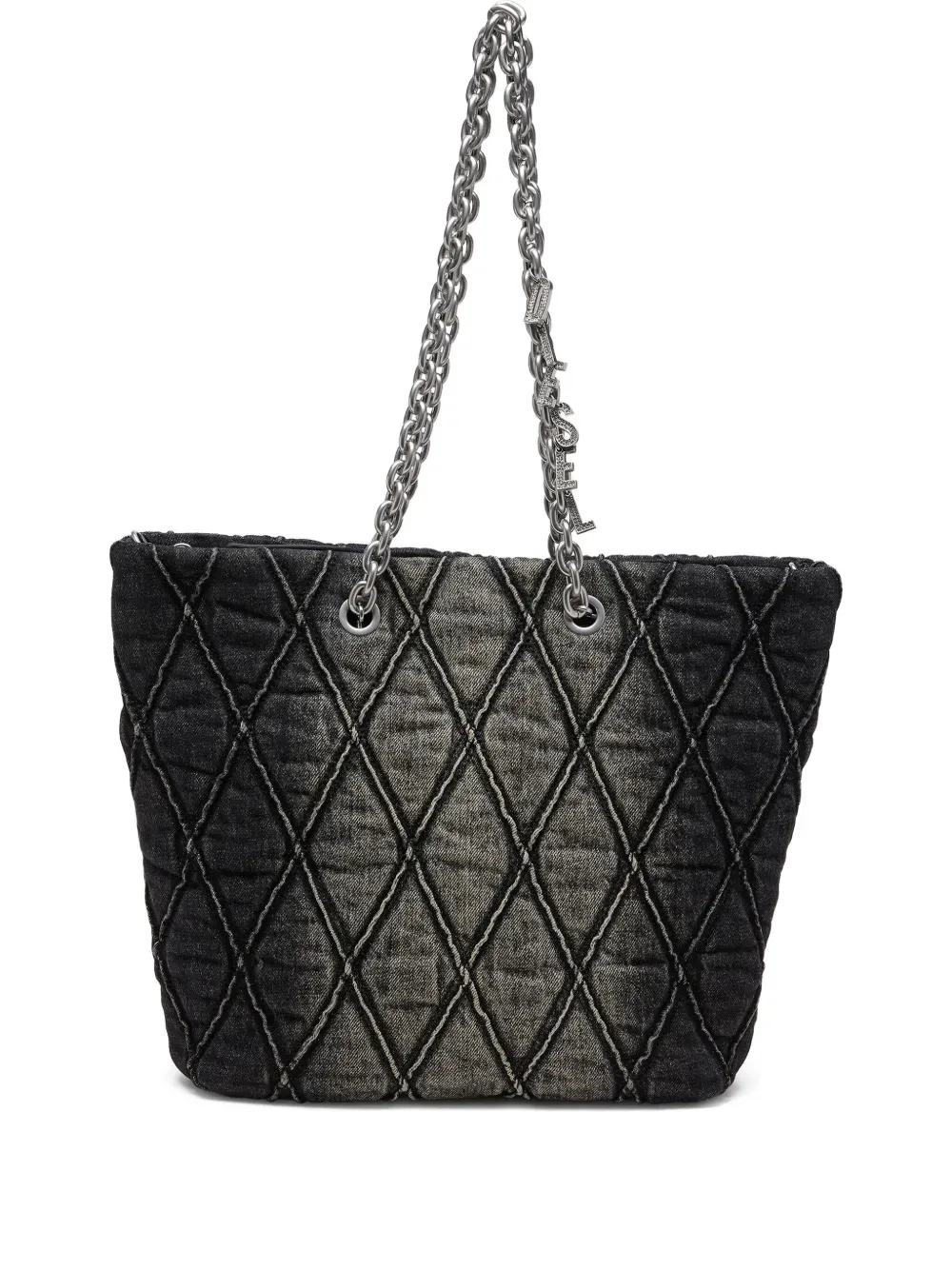 Diesel Charm-D quilted chain tote bag